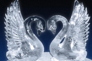 Stylised Swan (pair) Ice Sculptures