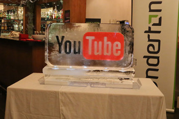 YouTube Logo Ice Sculpture