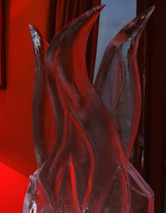 flame ice sculpture